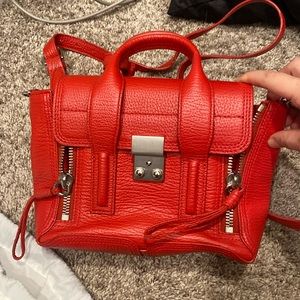 Pashli mini satchel red nickel